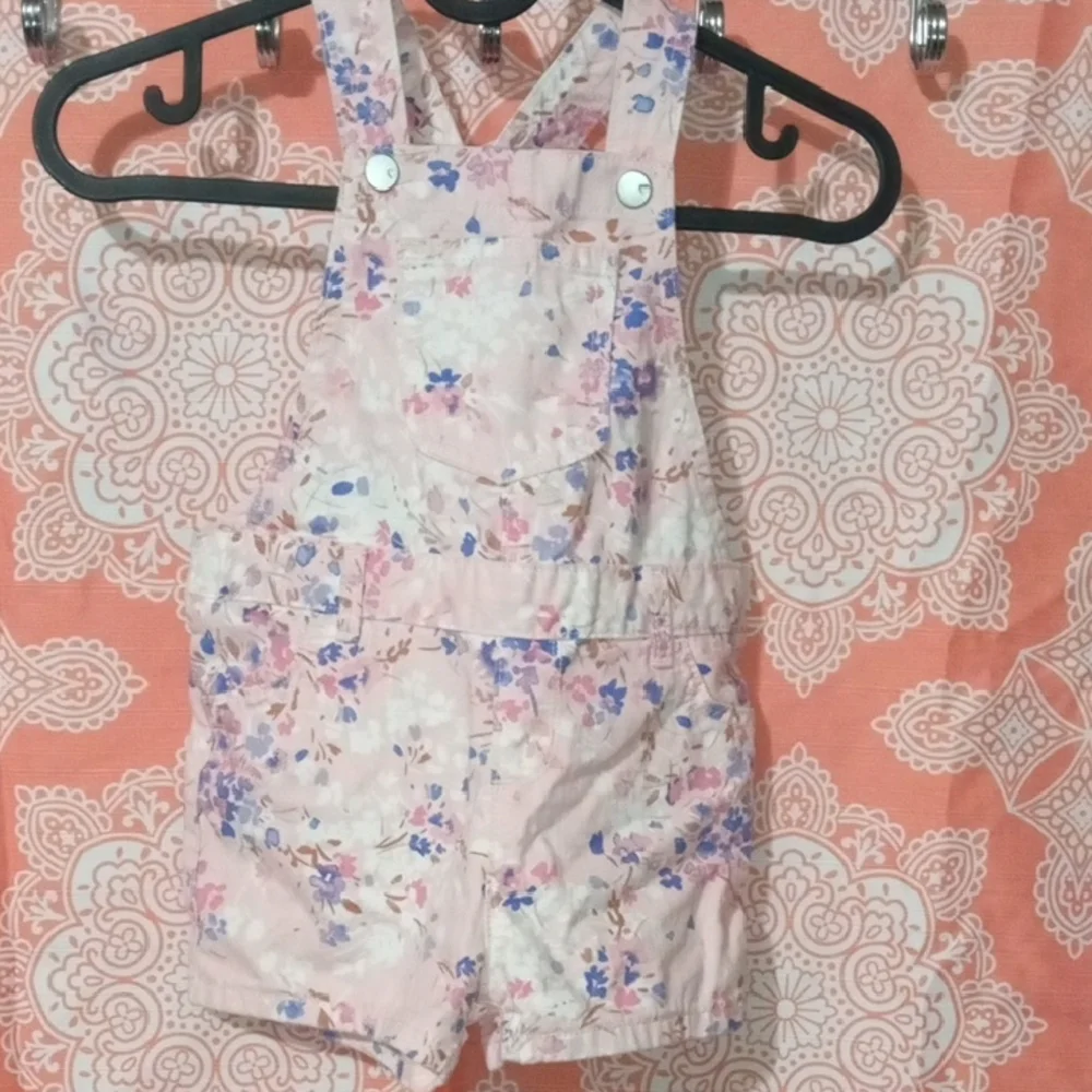 The Children's Place Pink Floral Overalls